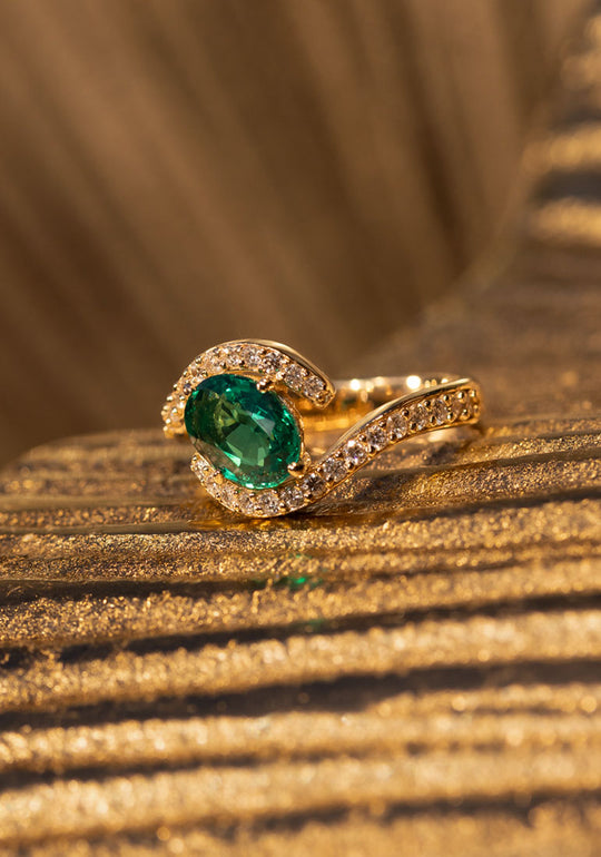 Diamond Wave Ring