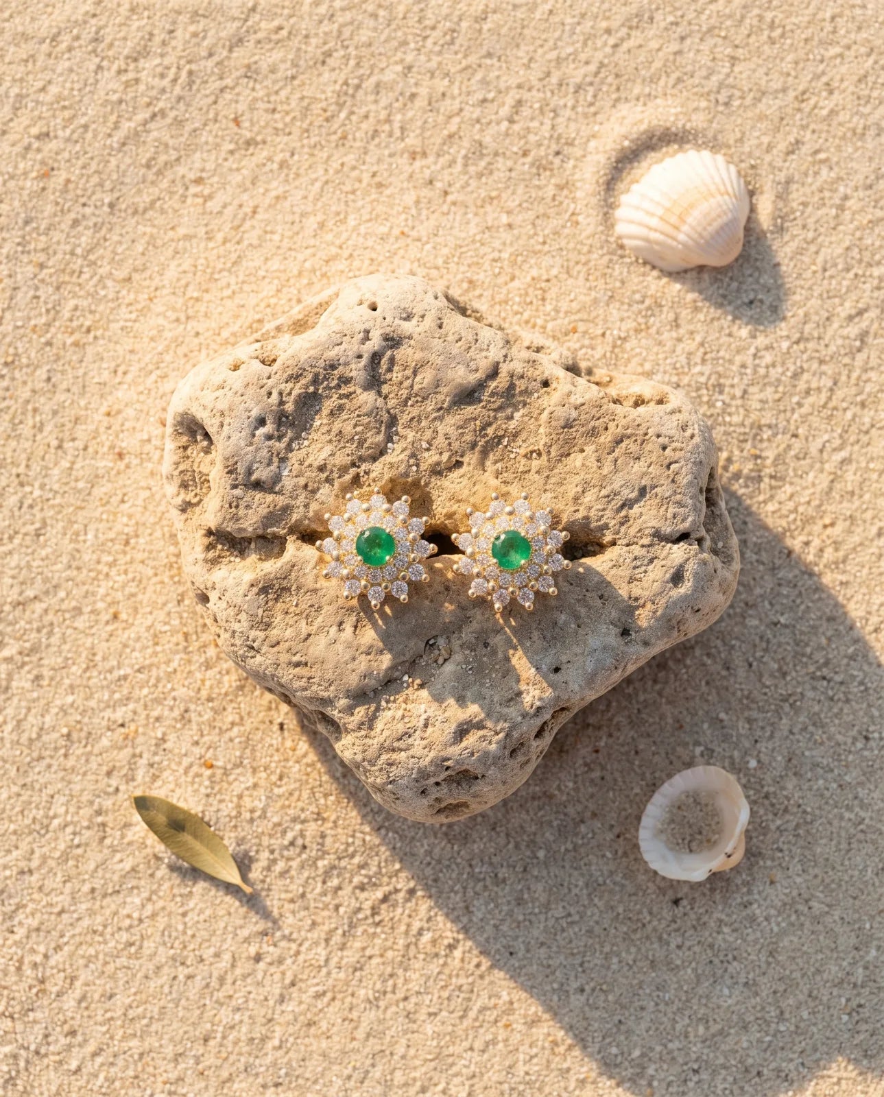 The Fiore Earrings | Emerald