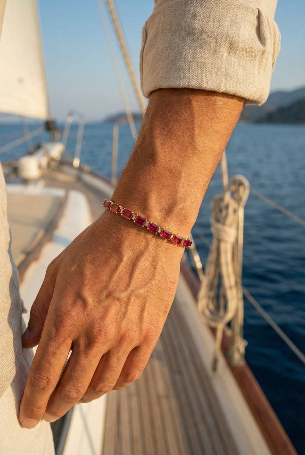 Mykonos Tennis Bracelet | Ruby