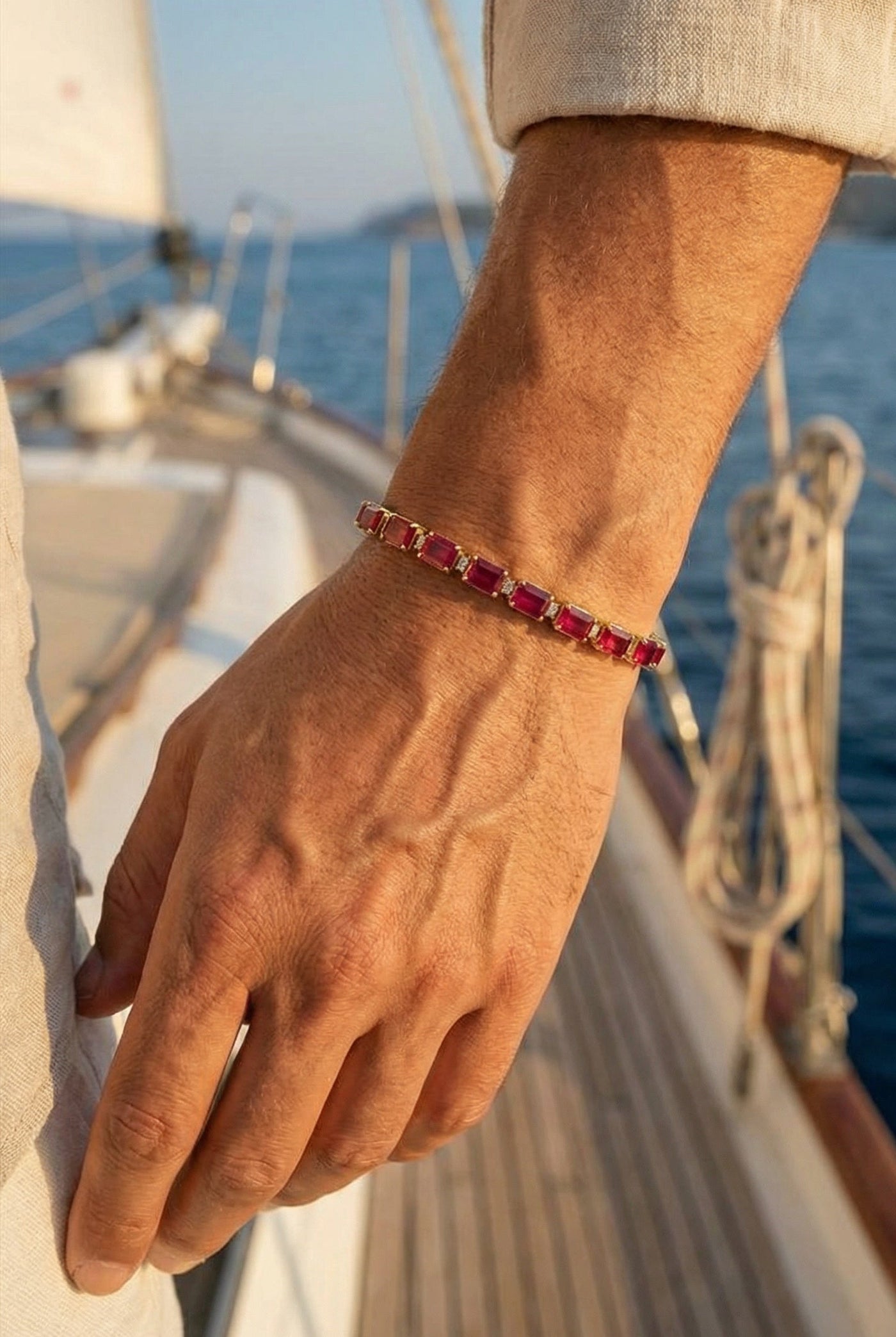 Mykonos Tennis Bracelet | Ruby