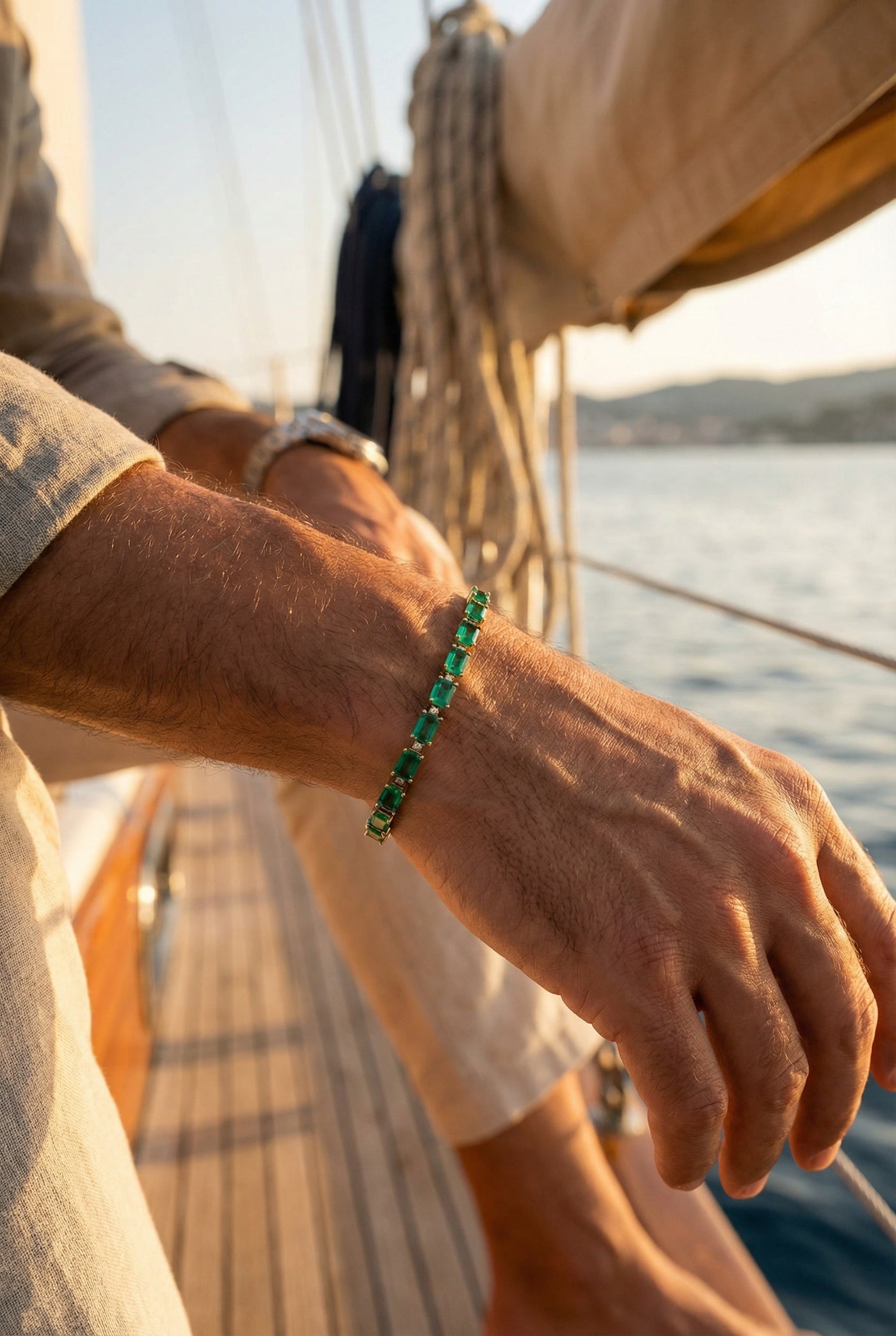 Mykonos Tennis Bracelet | Emerald
