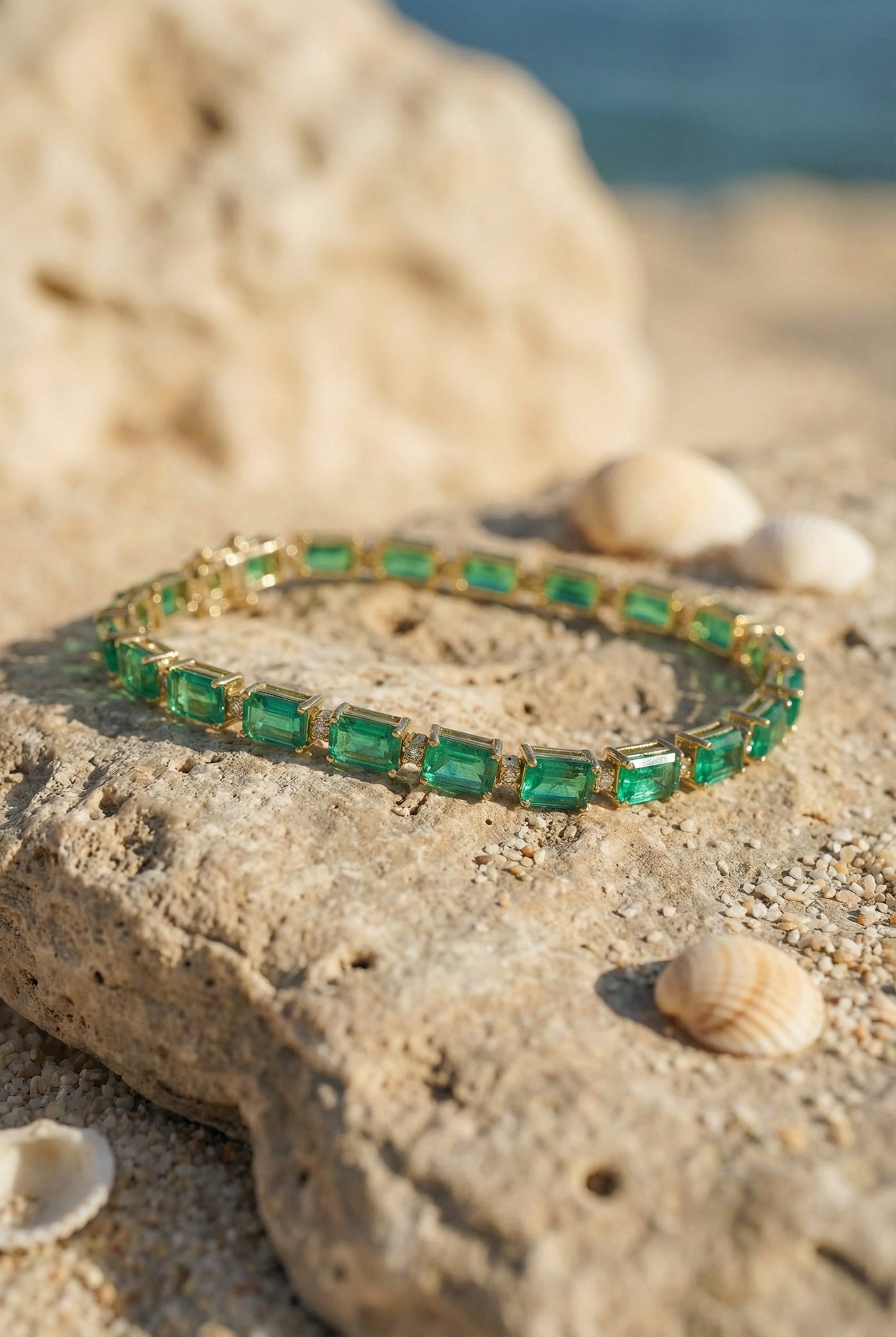 Mykonos Tennis Bracelet | Emerald
