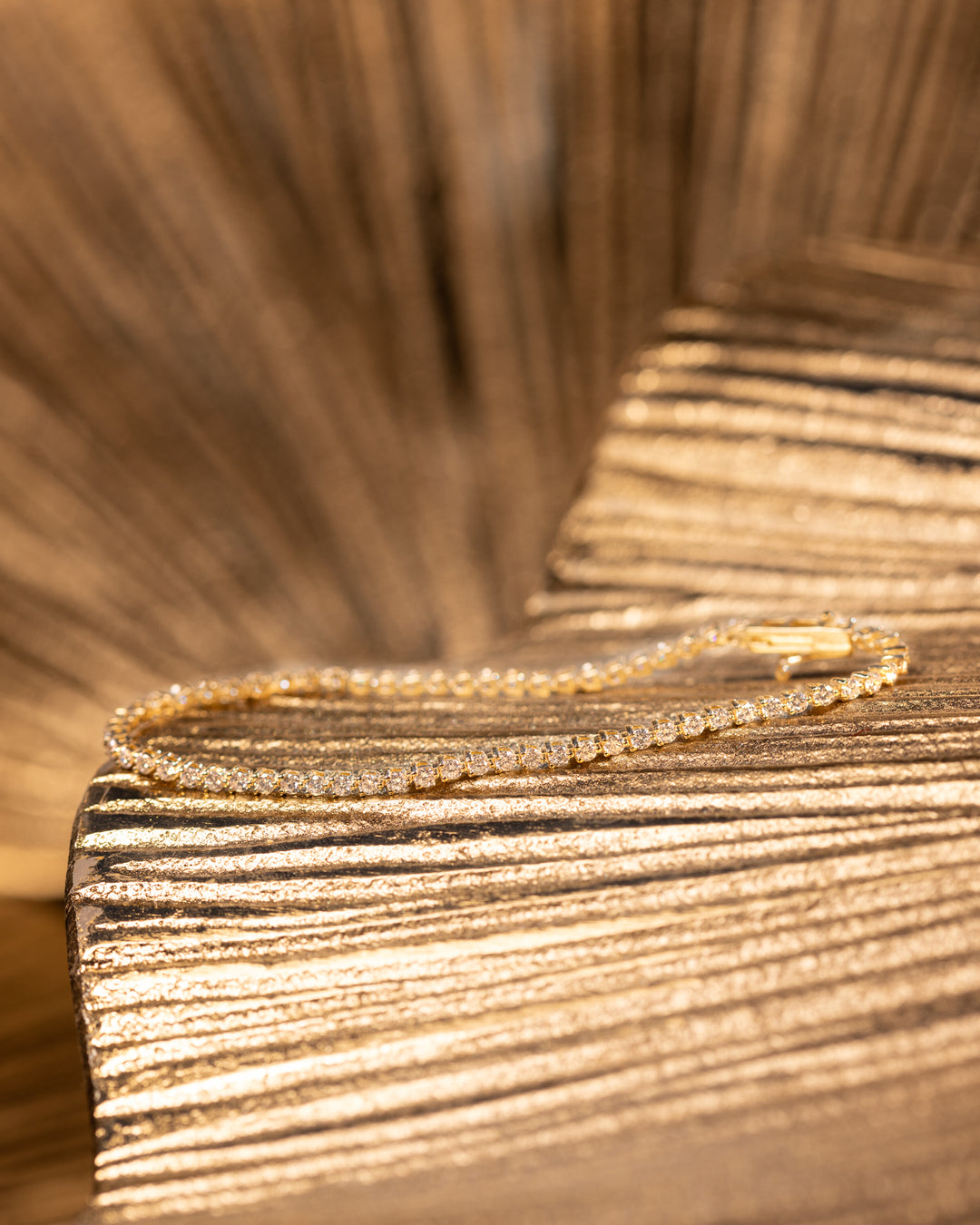 Amalfi Diamond Tennis Bracelet by O Collection — 14k gold tennis bracelet with round brilliant diamonds, Mediterranean-inspired fine jewelry
