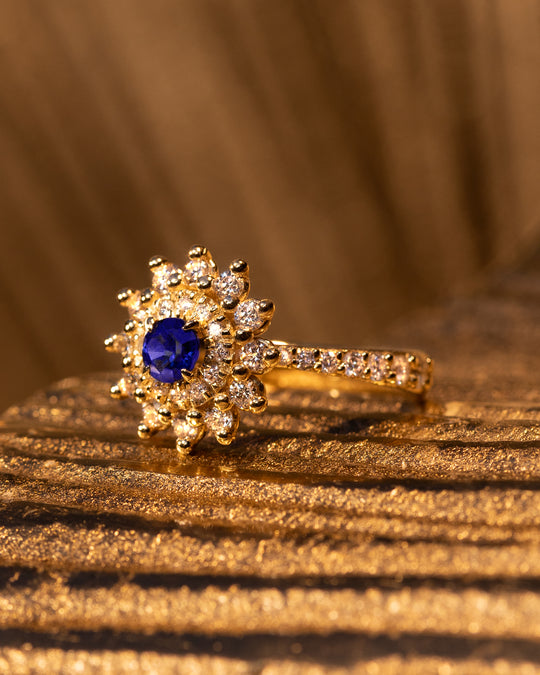 The Fiore Blue Sapphire Ring