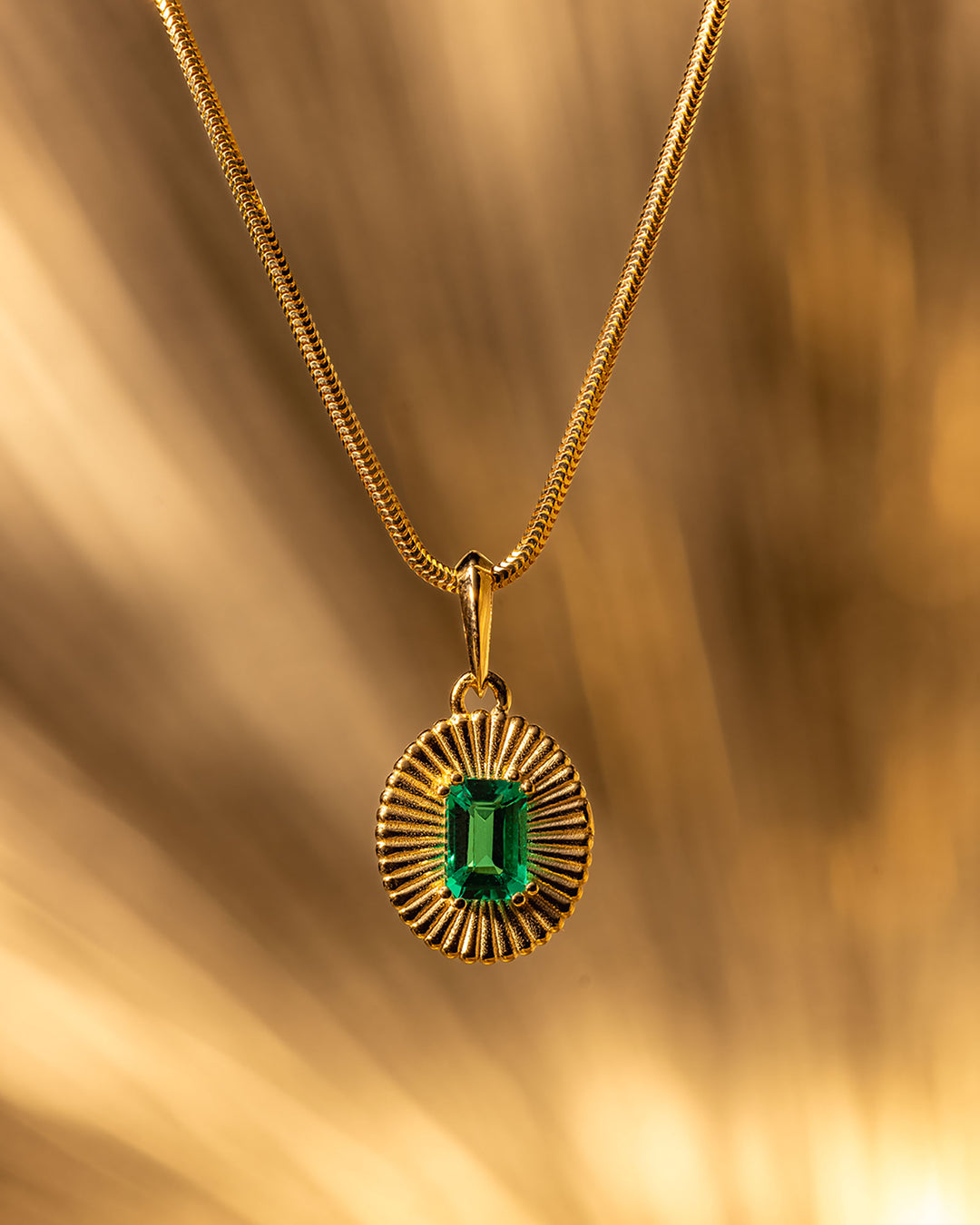 Emerald Sunburst Pendant