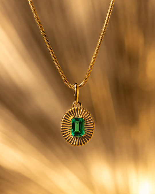 Emerald Sunburst Pendant