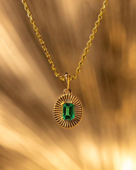 Emerald Sunburst Pendant